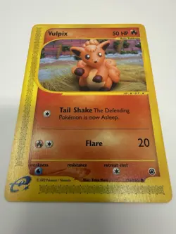 2002 Vulpix 136/165 Expedition Pokemon Card TCG Vintage Yuka Morii Non-Holo LP+ - Image 1