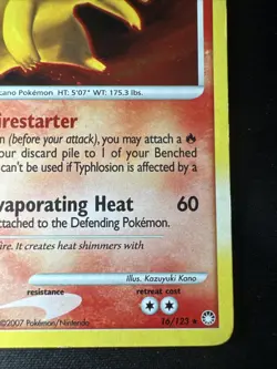 Typhlosion 16/123 Mysterious Treasures Holo 2007 Pokemon Card Lp - Image 4
