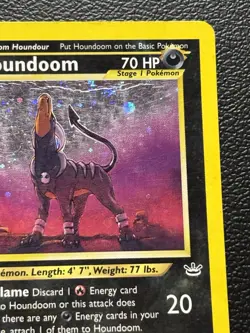 Pokemon TCG Houndoom Neo Revelation Holo Card 8/64 MP-HP - Image 2