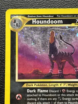 Pokemon TCG Houndoom Neo Revelation Holo Card 8/64 MP-HP - Image 3