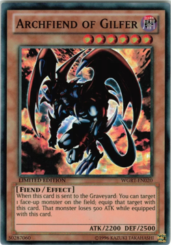 ARCHFIEND OF GILFER - SUPER RARE WGRT-EN020 LIMITED EDITION YuGiOh TCG Card - Image 1
