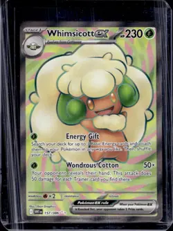 2025 Pokemon White Flare Whimsicott ex Ultra Rare #157/086 - Image 1
