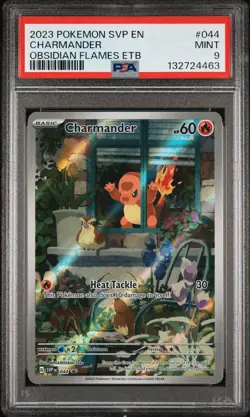 2023 POKEMON SVP EN-SV BLACK STAR PROMO #044 CHARMANDER PSA 9 - Image 1