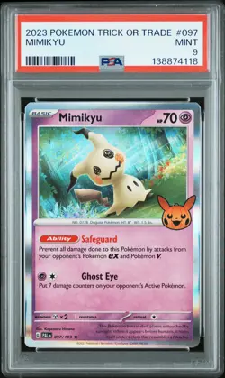 2023 POKEMON TRICK OR TRADE #097 MIMIKYU PSA 9 - Image 1