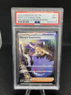 Pokemon TCG Trainer Morty's Conviction 211/162 Temporal Forces PSA 9 - Image 1