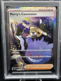 Pokemon TCG Trainer Morty's Conviction 211/162 Temporal Forces PSA 9 - Image 2