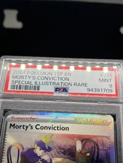 Pokemon TCG Trainer Morty's Conviction 211/162 Temporal Forces PSA 9 - Image 3
