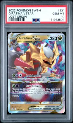2022 POKEMON SWORD & SHIELD LOST ORIGIN #131 GIRATINA VSTAR PSA 10 - Image 1