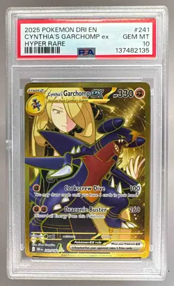 137482135 Cynthia's Garchomp ex 2025 Pokemon Destined Rivals #241 PSA 10 - Image 1