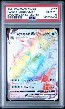 2021 POKEMON SWORD & SHIELD EVOLVING SKIES SECRET FULL ART/GYARADOS VMAX PSA 10 - Image 1