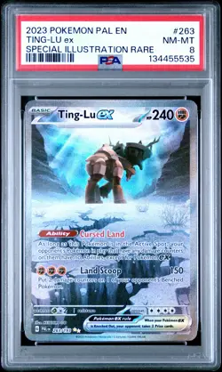 2023 POKEMON PAL EN-PALDEA EVOLVED SPECIAL ILLUSTRATION RARE TING-LU EX PSA 8 - Image 1