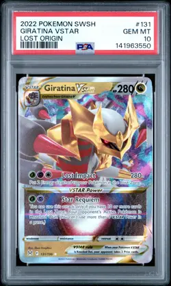 2022 POKEMON SWORD & SHIELD LOST ORIGIN #131 GIRATINA VSTAR PSA 10 - Image 1