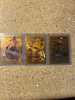 Pokemon Textured Gold Foil Fan Art Pokemon - Image 1