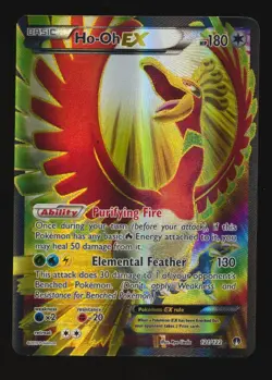 2016 FULL ART Ho-Oh EX ULTRA RARE Legendary Pokemon 121/122 XY Breakpoint NM - Image 1