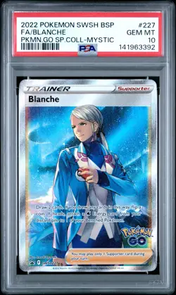 2022 POKEMON SWSH BLACK STAR PROMO #227 FULL ART/BLANCHE PSA 10 - Image 1