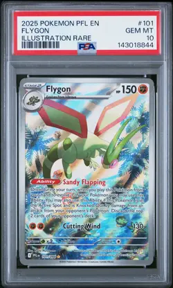 2025 POKEMON PFL EN-PHANTASMAL FLAMES ILLUSTRATION RARE #101 FLYGON PSA 10 - Image 1