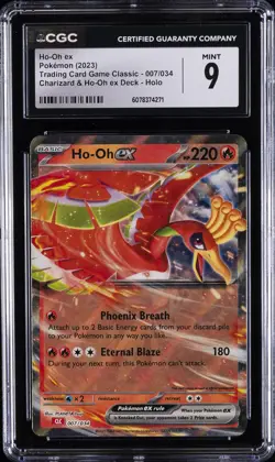 2023 POKEMON CLASSIC CHARIZARD AND HO-OH EX DECK #007 HO-OH EX CGC 9 - Image 1
