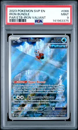 2023 POKEMON SVP EN-SV BLACK STAR PROMO #066 IRON BUNDLE PSA 9 - Image 1