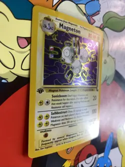 Pokemon Magneton 11/62 Fossil 1st Edition Holo Rare Stage 1 MP/HP - Image 2
