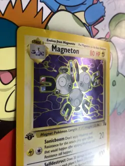 Pokemon Magneton 11/62 Fossil 1st Edition Holo Rare Stage 1 MP/HP - Image 3
