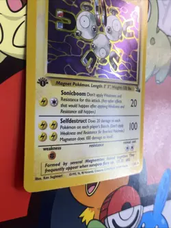Pokemon Magneton 11/62 Fossil 1st Edition Holo Rare Stage 1 MP/HP - Image 4