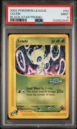 2002 POKEMON LEAGUE PROMO BLACK STAR #50 CELEBI PSA 9 - Image 1