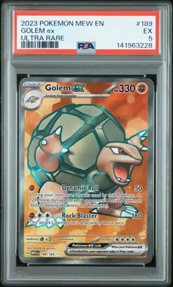 2023 POKEMON MEW EN-151 ULTRA RARE #189 GOLEM EX PSA 5 - Image 1