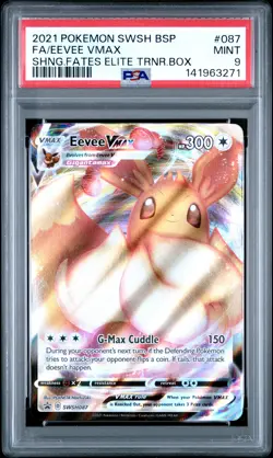 2021 POKEMON SWSH BLACK STAR PROMO #087 FULL ART/EEVEE VMAX PSA 9 - Image 1
