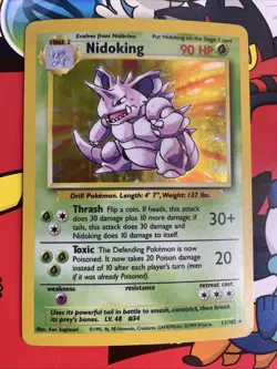 Pokemon TCG Nidoking Base Set Unlimited Holo 11/102 WOTC VTG 1999 MP - Image 1