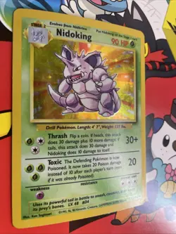Pokemon TCG Nidoking Base Set Unlimited Holo 11/102 WOTC VTG 1999 MP - Image 2