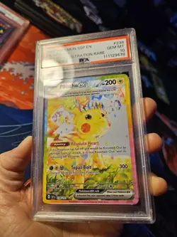 Pokemon Pikachu ex Surging Sparks Special Illustration Rare #238 PSA 10 Gem Mint - Image 3