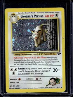 2000 Pokemon Gym Challenge Giovanni's Persian Holo #8/132 - Image 1