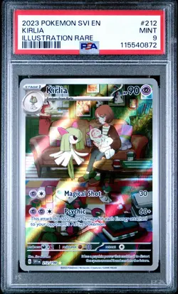 2023 POKEMON SVI EN-SCARLET & VIOLET ILLUSTRATION RARE #212 KIRLIA PSA 9 - Image 1