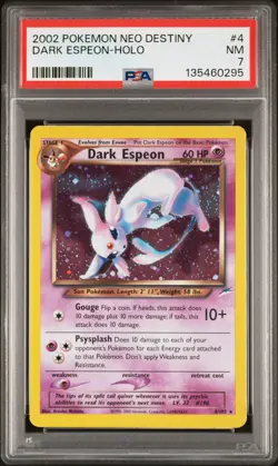 2002 POKEMON NEO DESTINY #4 DARK ESPEON-HOLO PSA 7 - Image 1
