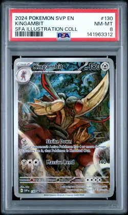 2024 POKEMON PROMO SHROUDED FABLE ILLUSTRATION COLLECTION #130 KINGAMBIT PSA 8 - Image 1