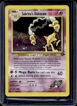 2000 Pokemon Gym Challenge Sabrina's Alakazam Holo #16/132 - Image 1