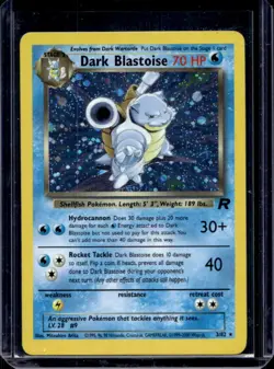 2000 Pokemon Team Rocket Dark Blastoise Holo #3/82 - Image 1