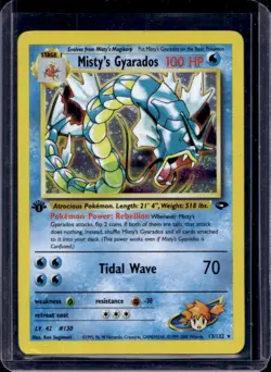 2000 Pokemon Gym Challenge 1st Edition Misty's Gyarados Holo #13/132 - Image 1