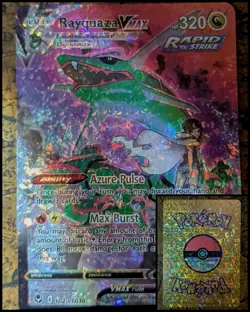 2023 Pokemon TCG Silver Tempest Rayquaza VMAX TG20/TG30 HOLO CRACKED ICE CONFETT - Image 1