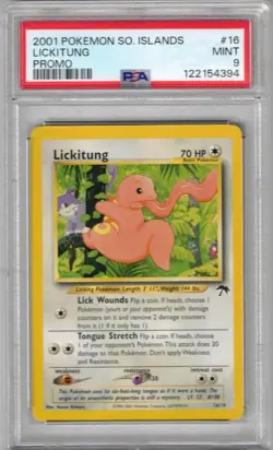 2001 POKEMON SOUTHERN ISLANDS PROMO #16 LICKITUNG PSA 9 NEW SLAB !! - Image 1