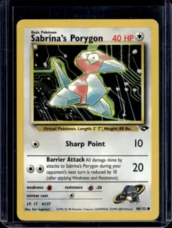 2000 Pokemon Gym Challenge Sabrina's Porygon #98/132 - Image 1
