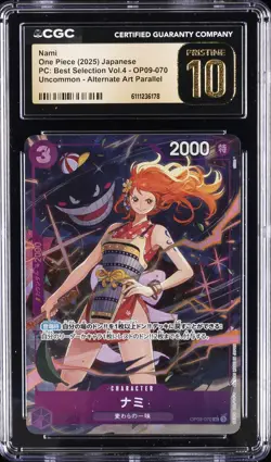 2025 ONE PIECE JAPANESE BEST SELECTION VOL.4 ALT ART NAMI CGC 10 PRISTINE - Image 1