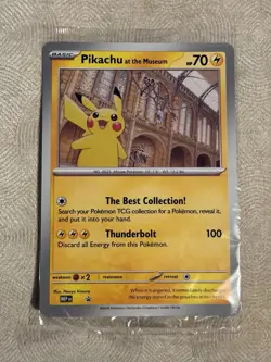 Sealed Pokemon TCG Pikachu At The Museum Jumbo Oversized Card Promo - Image 1