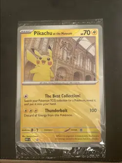Pokemon TCG Pikachu At The Museum Jumbo Promo Card - SEALED - Image 1