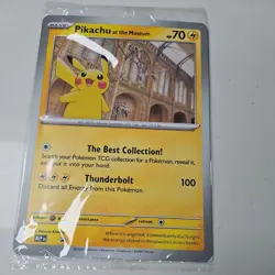 Pokemon TCG Pikachu At The Museum Jumbo Promo Card - SEALED - Image 1