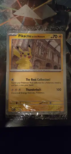 Pikachu At The Museum Pokemon TCG Jumbo Card SEALED Brand New MEP Promo - Image 1