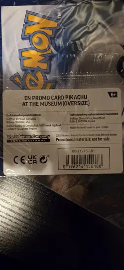 Pikachu At The Museum Pokemon TCG Jumbo Card SEALED Brand New MEP Promo - Image 3
