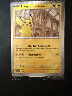 Pokemon TCG Pikachu At The Museum Jumbo Pokemon Card SEALED - Image 1