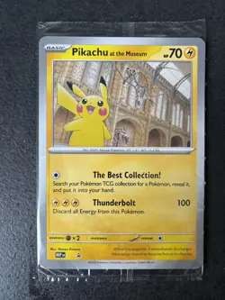 Pokemon TCG Pikachu At The Museum Jumbo Promo Card - SEALED - Image 1