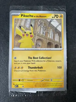 Pokemon TCG Pikachu At The Museum Jumbo Promo Card - SEALED - Image 3